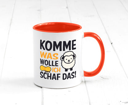 Komme was wolle, ich schaf das | Wolle Humor Geschenkidee Tasse