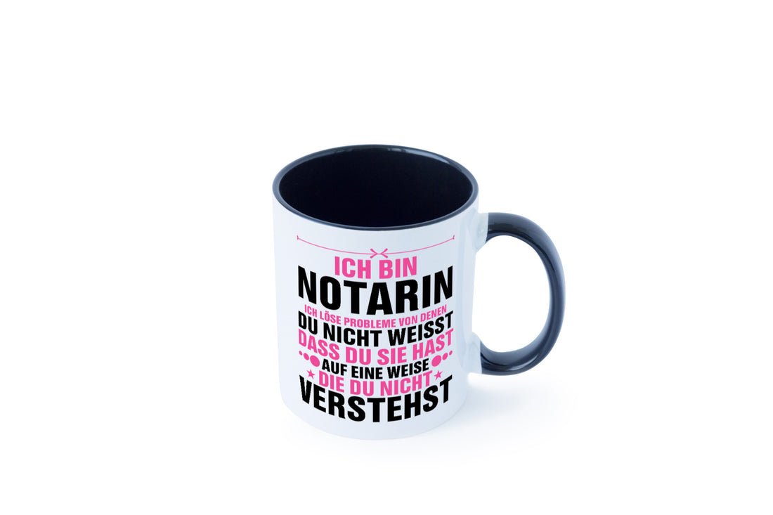 Löse Probleme: Notarin | Juristin v2 lustiger Spruch Geschenk Humor Tasse