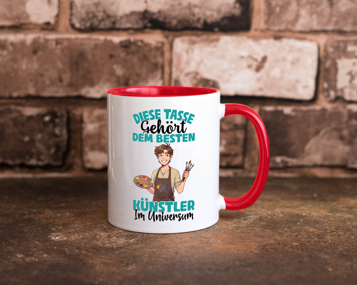 Im Universum: Künstler | Kunst Geschenkidee Humor Tasse