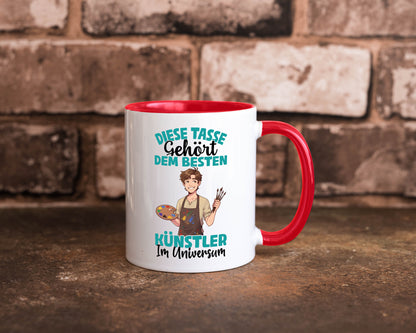 Im Universum: Künstler | Kunst Geschenkidee Humor Tasse