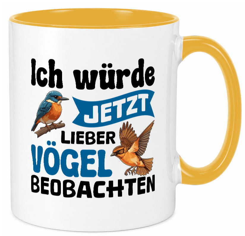 Vögel beobachten | Vogel lustig Humor Geschenkidee Geschenk Tasse