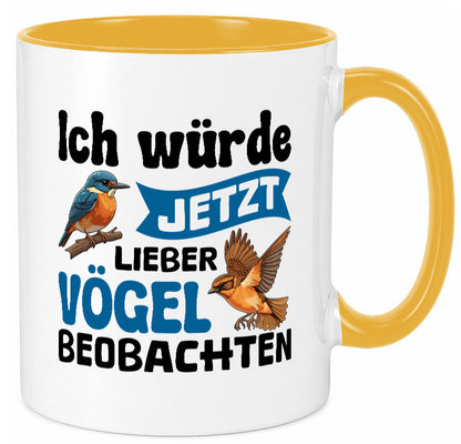 Vögel beobachten | Vogel lustig Humor Geschenkidee Geschenk Tasse