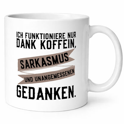 Ich funktioniere | lustiger Spruch Koffein Sarkasmus Humor Geschenkidee Tasse