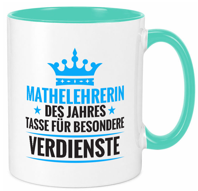 Besonderer Verdienst: Mathelehrerin | Lehrer Mathe Humor Geschenkidee Tasse