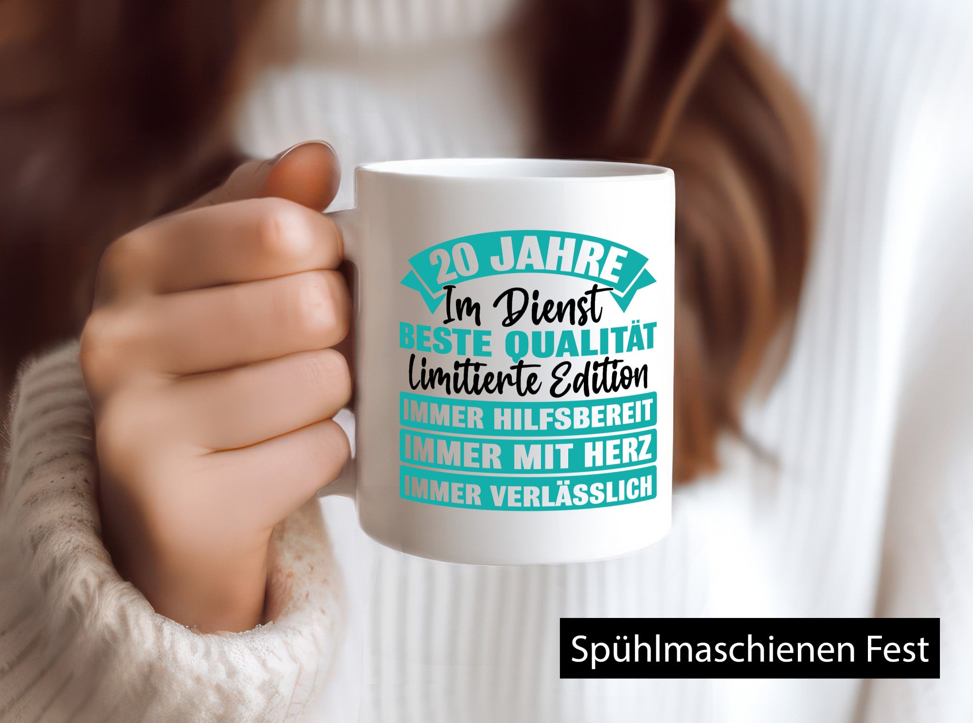 20 Jahre im Dienst | Jubiläum Arbeit lustig Kollegen Büro Geschenk Tasse
