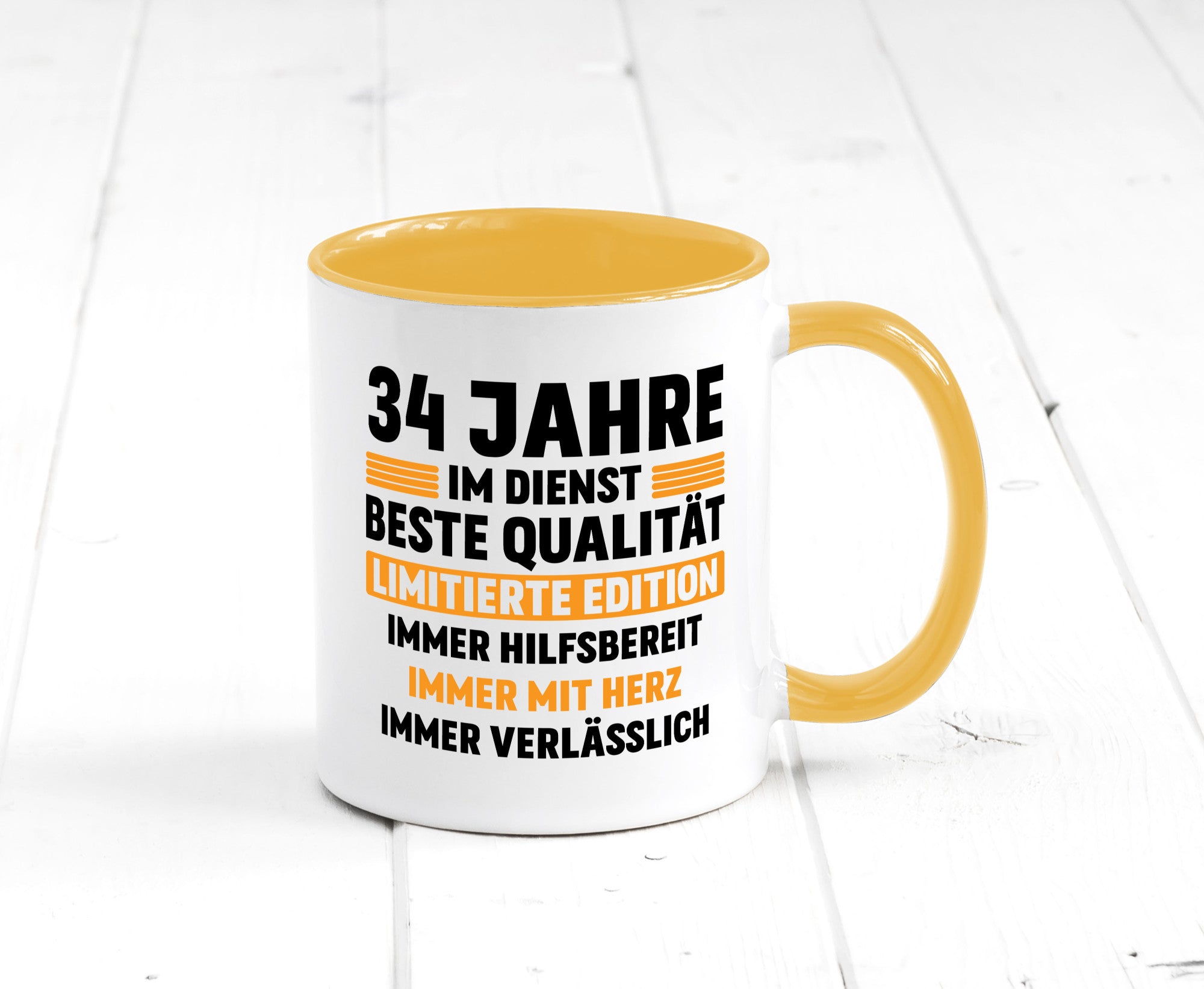 34 Jahre im Dienst | Jubiläum Arbeit v2 Humor Kollegen Büro Geschenkidee Tasse