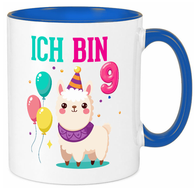 9. Geburtstag | 9 Jahre Lama Alpaka Humor Geschenkidee Tasse