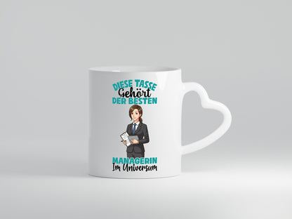 Im Universum: Managerin | Management Geschenkidee Humor Tasse