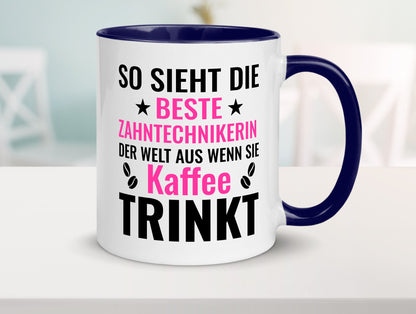 Kaffee trinkt: Zahntechnikerin | Zahnmedizin lustiger Spruch Geschenk Humor