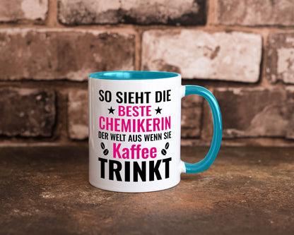 Kaffee trinkt: Chemikerin | Chemie Labor Geschenkidee Humor Tasse