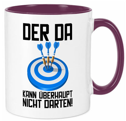 Der kann nicht Darten | Dart Dartspieler Dartpfeil lustiger Spruch Geschenk Tasse