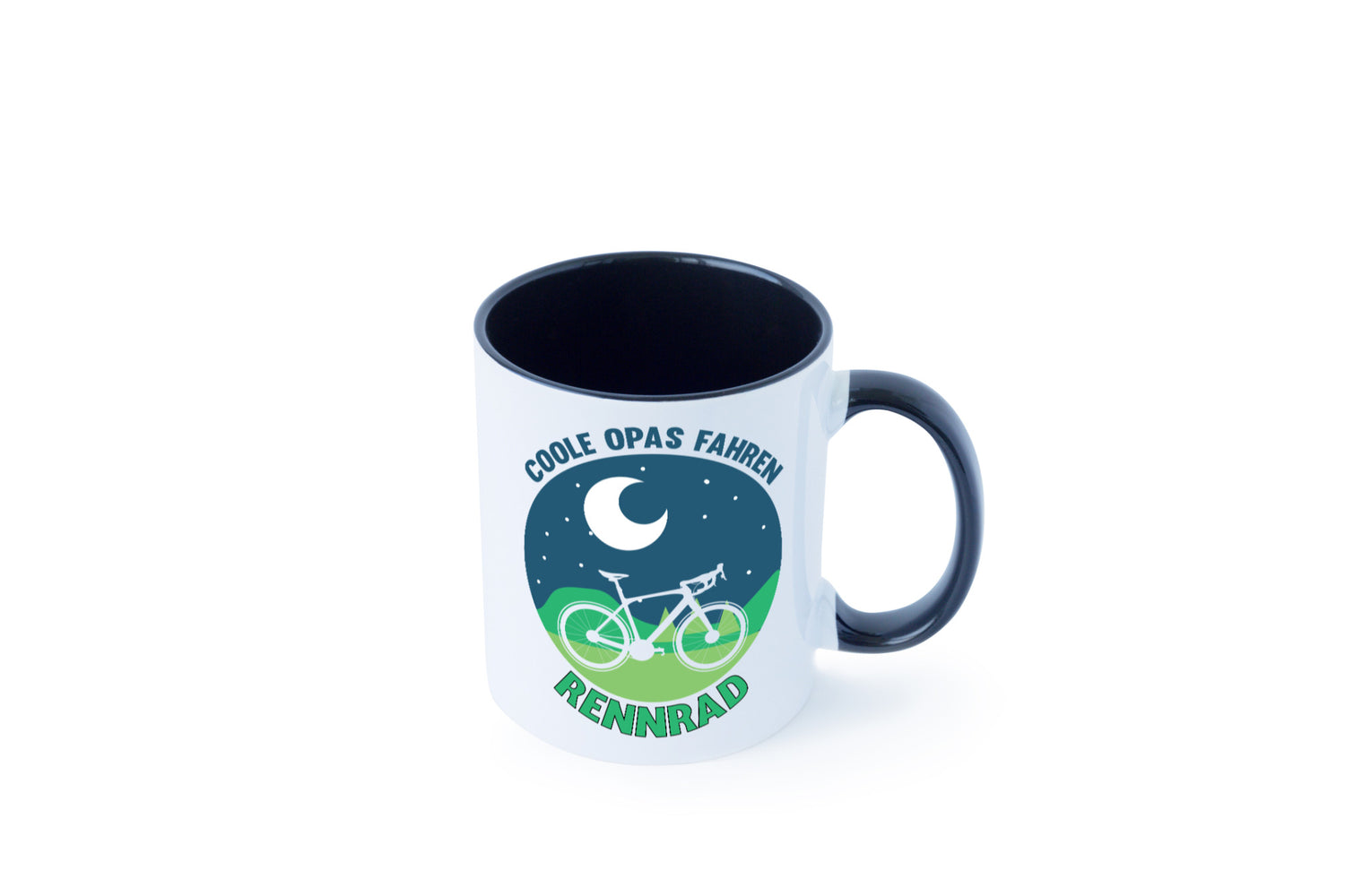 Coole Opas fahren Rennrad | Mond Landschaft Geschenk Familie Geschenkidee