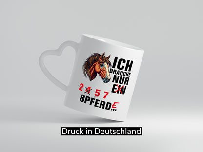 Ich brauche Pferde | Pferdeliebhaber Pony Humor Reiten Geschenkidee Tasse