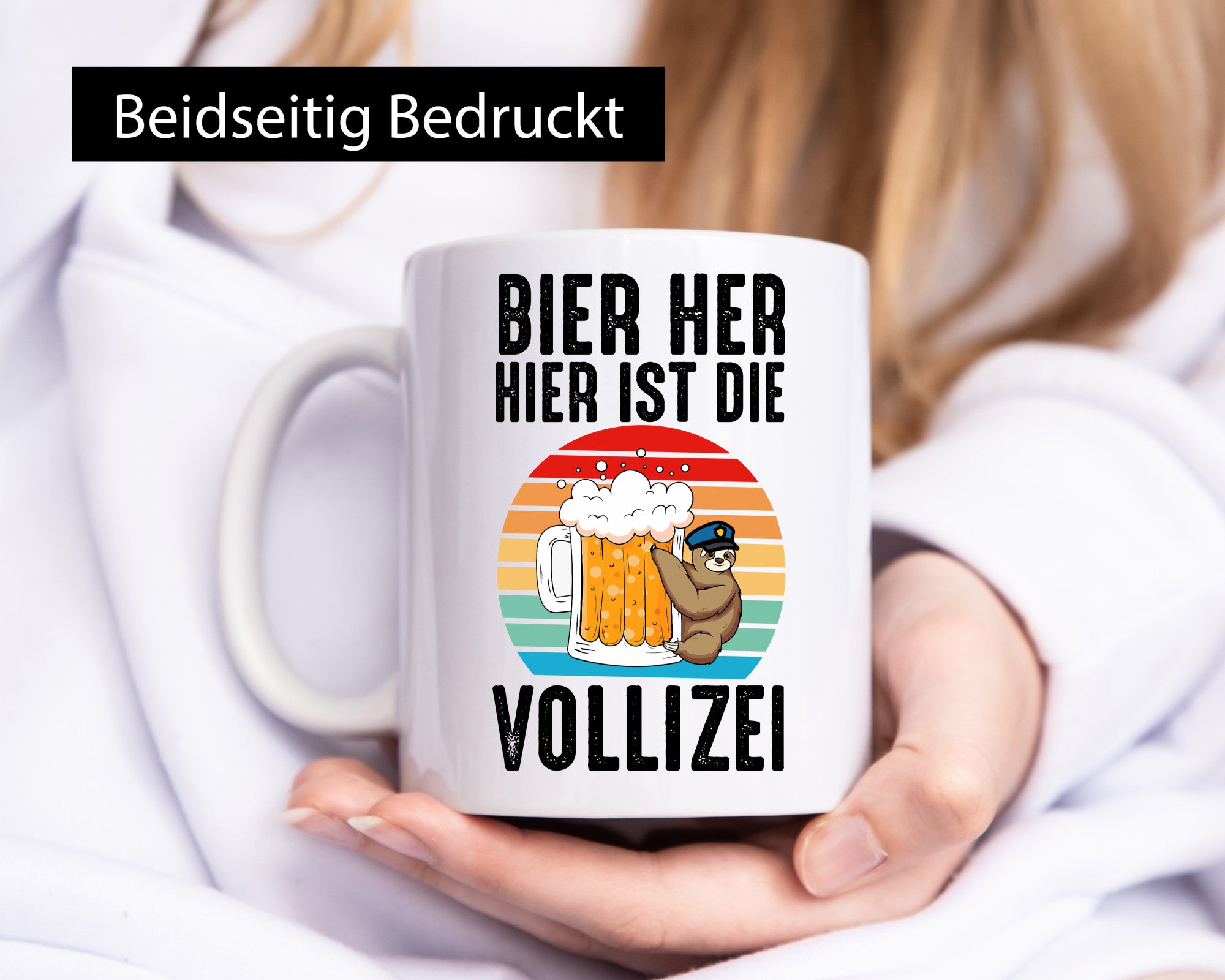Beer here, here are the police | Beer drinker sloth funny animal lover