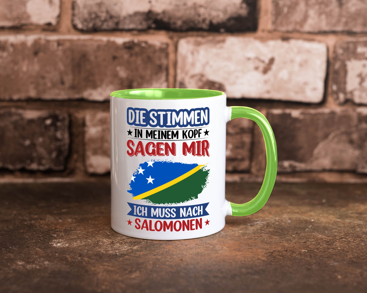 Salomonen | Urlaub Stimmen in meinem Kopf Traumland v2 Humor Geschenkidee Tasse
