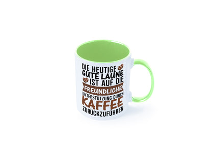 Unterstützung durch Kaffee | Kaffeliebhaber gute Laune Geschenk Humor