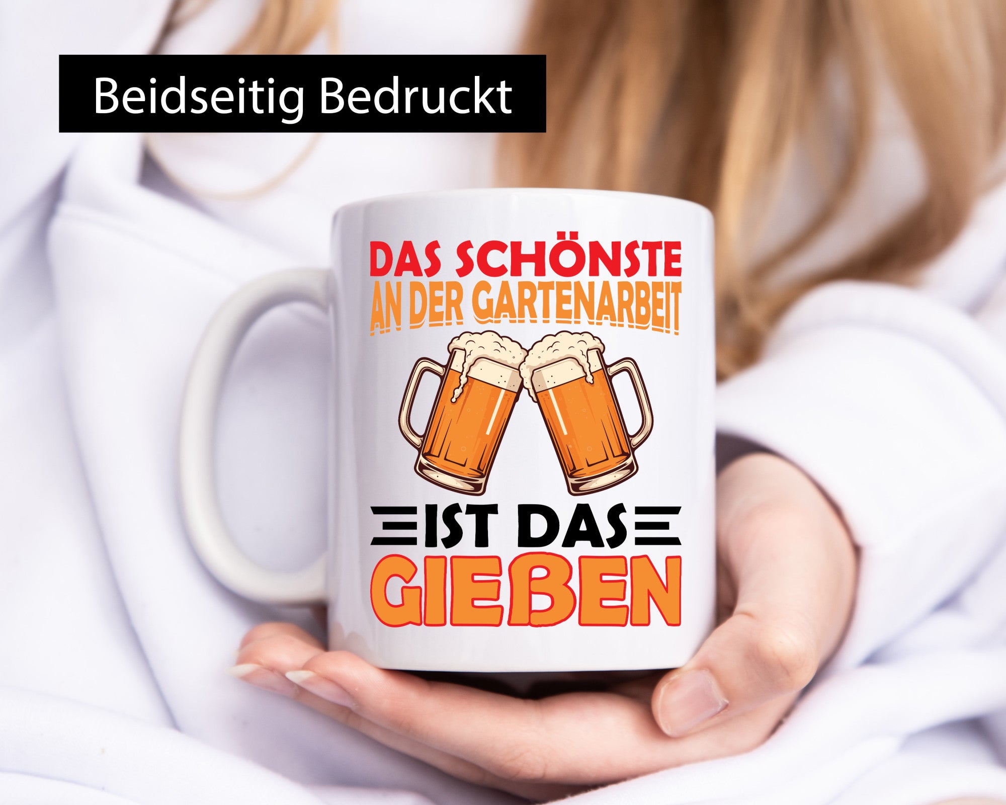 Das schönste an gartenarbeit ist Gießen | Biertrinker Geschenkidee Arbeit