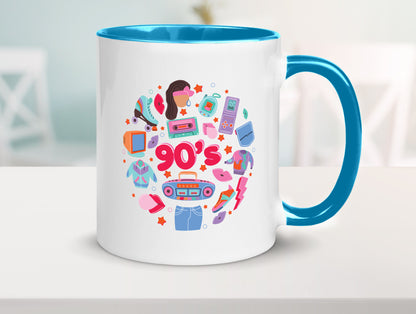 90er Jahre | Alte Zeit Nostalgie Humor Geschenkidee Tasse