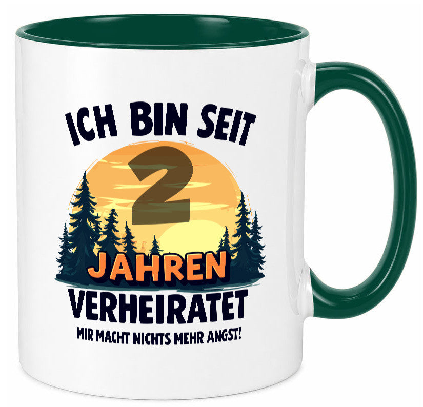 Ich bin Verheiratet | 2. Hochzeitstag Ehepaar lustiger Spruch Geschenk Humor Tasse
