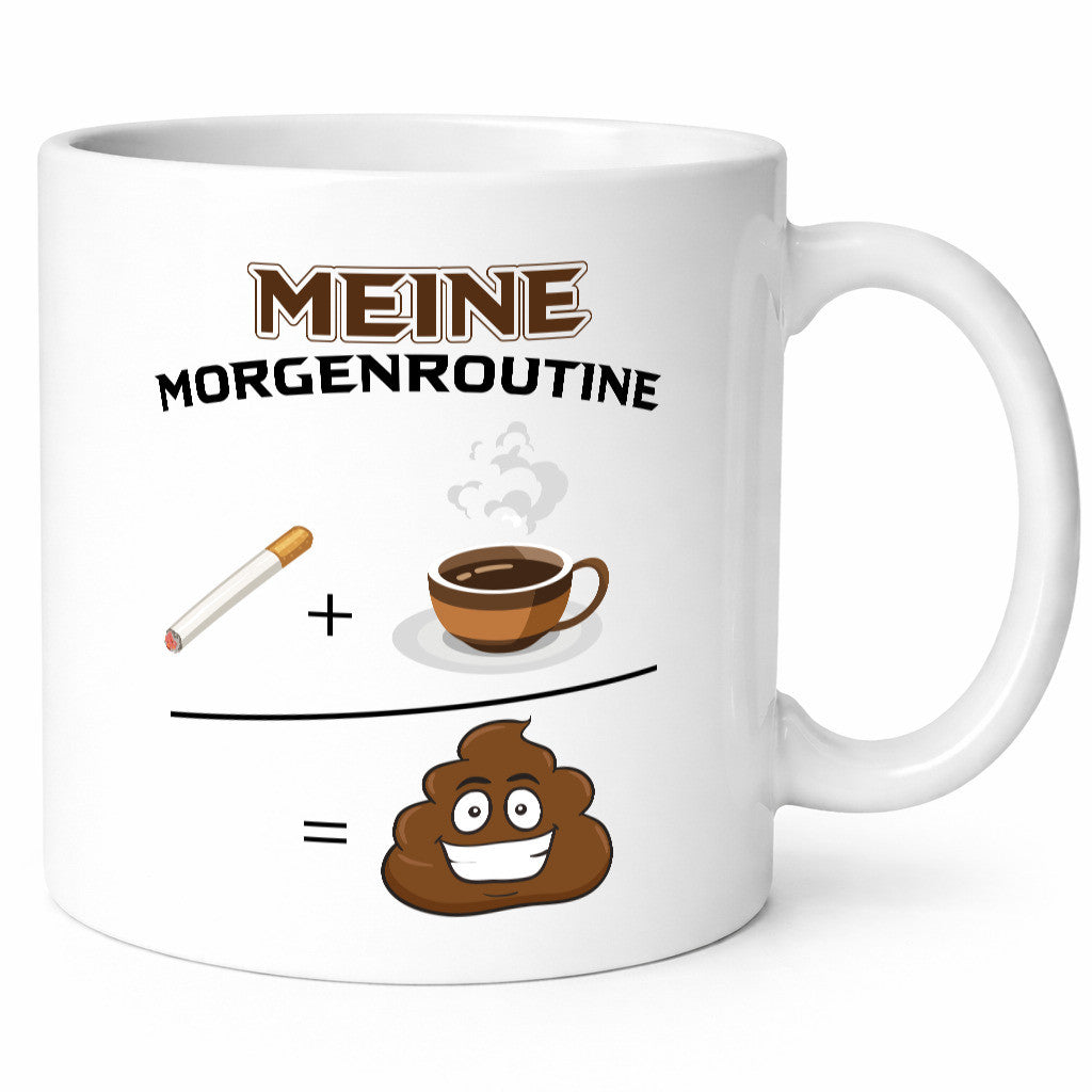 Meine Morgenroutine Geschenkidee Humor Tasse