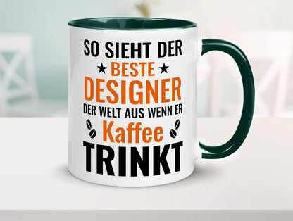 Kaffee trinkt: Designer Beruf | Mode Geschenkidee Arbeit Kollegen Büro Humor