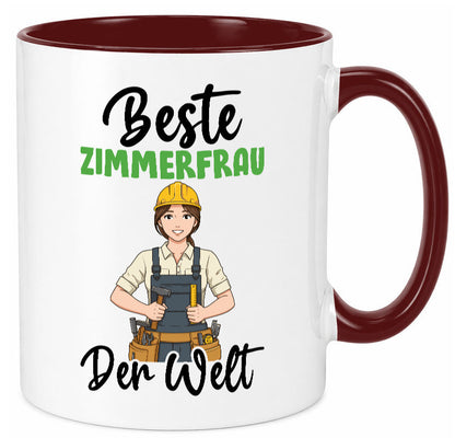 Beste Zimmerfrau| Holzbau | Handwerkerin v2 Geschenk Humor Geschenkidee