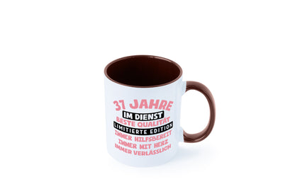 37 Jahre im Dienst | Jubiläum Arbeit v11 lustig Kollegen Büro Geschenk Tasse