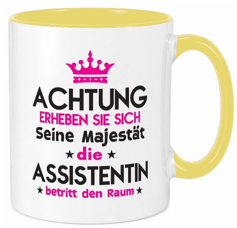 Seine Majestät Assistentin | Assistenz Hilfskraft Humor Geschenkidee Tasse