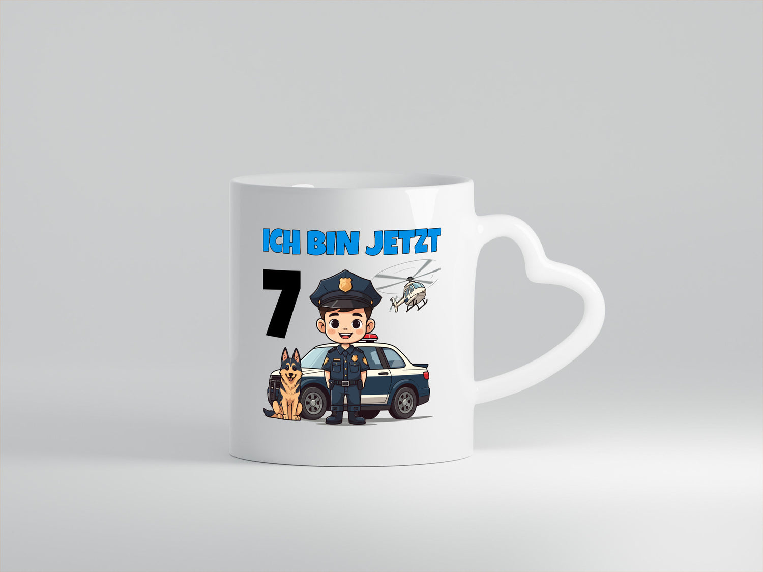 7. Geburtstag | 7 Jahre Polizei Kind Polizeiauto Humor Geschenkidee Tasse