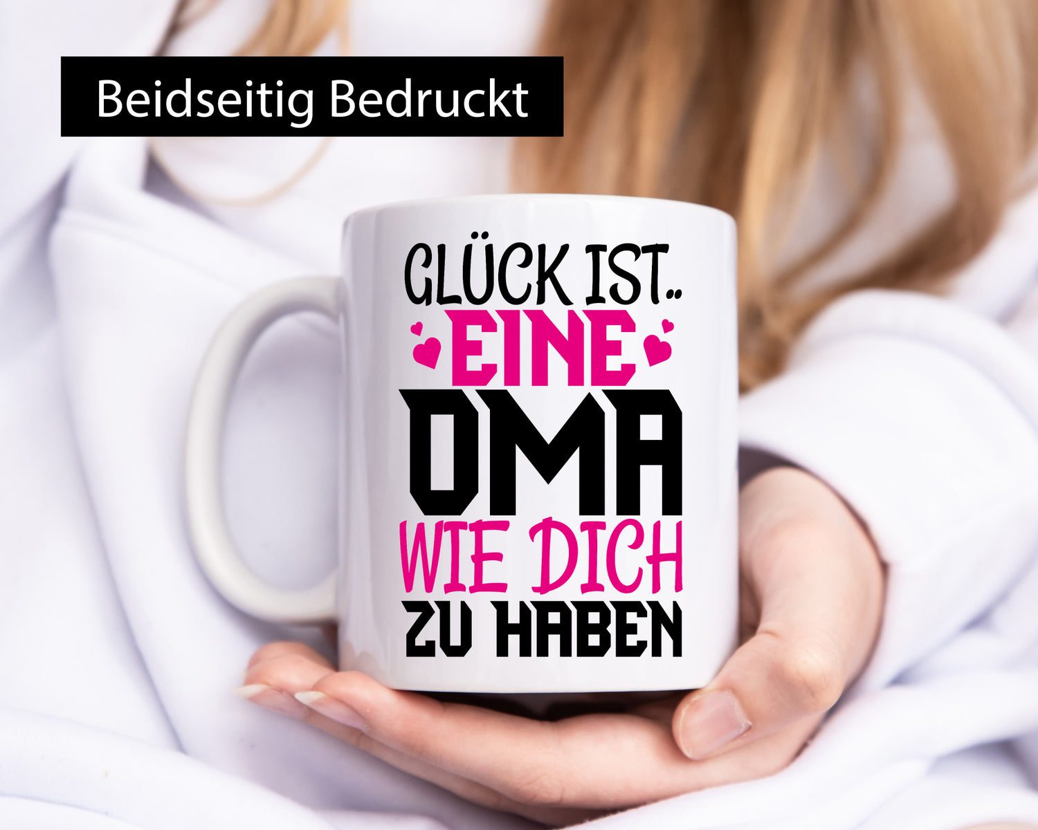 Glücklich dich zu haben Oma lustiger Spruch Geschenk Familie Geschenkidee Tasse