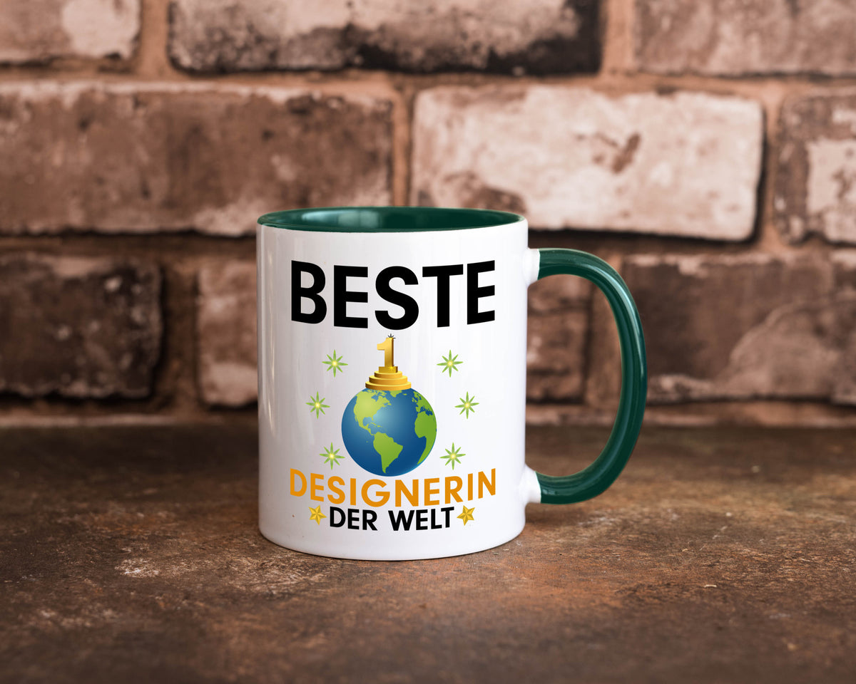 Welt Beste Designerin | Mode lustiger Spruch Geschenk Humor Geschenkidee Tasse