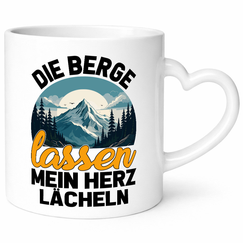 Berge lassen mein Herz lächeln | Wandern Humor Geschenkidee Tasse