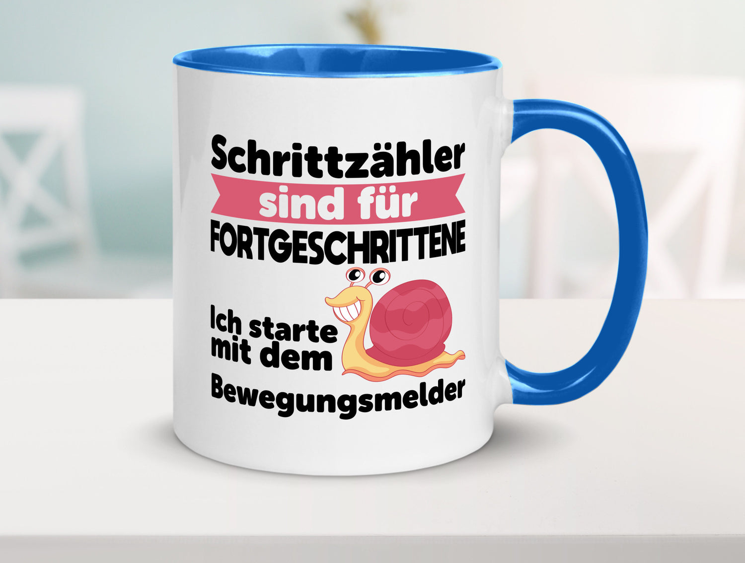 Schrittzähler Fortgeschrittene, Bewegungsmelder | Schnecke Geschenk Humor