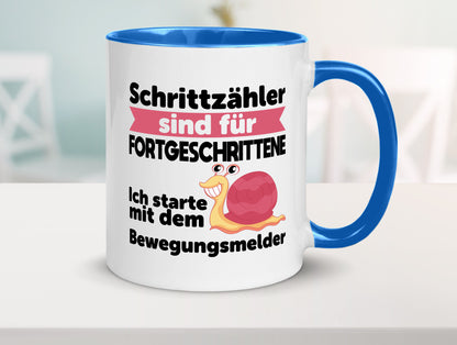 Schrittzähler Fortgeschrittene, Bewegungsmelder | Schnecke Geschenk Humor