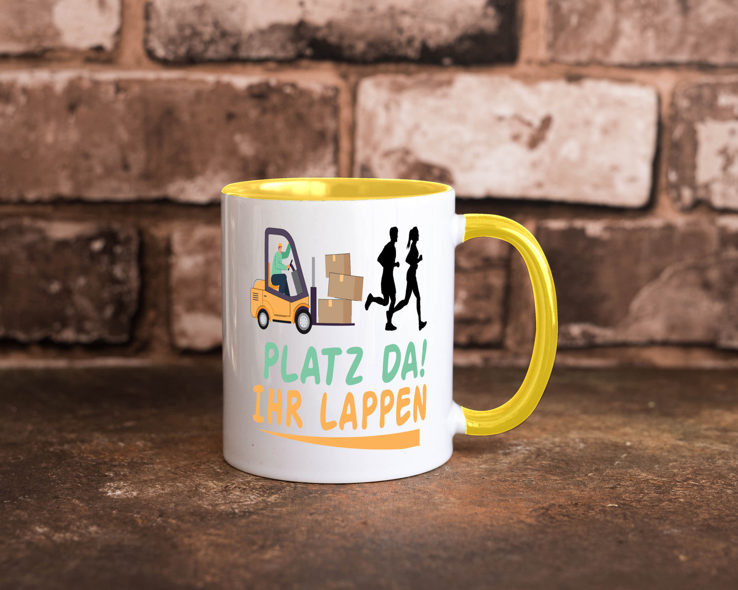 Platz da ihr Lappen | Stapler Fahrer Humor Geschenkidee Tasse