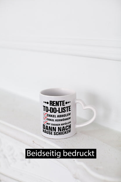 Rente To-Do-Liste | Rentner Tasse Enkel verwöhnen Geschenk Ruhestand Jubiläum