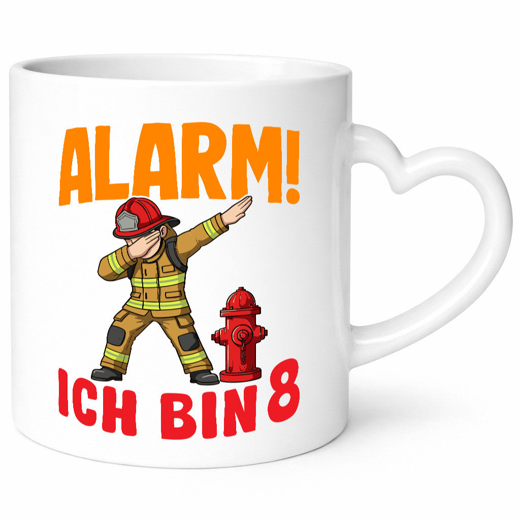8. Geburtstag | 8 Jahre Feuerwehr Junge lustig Geschenkidee Geschenk Tasse