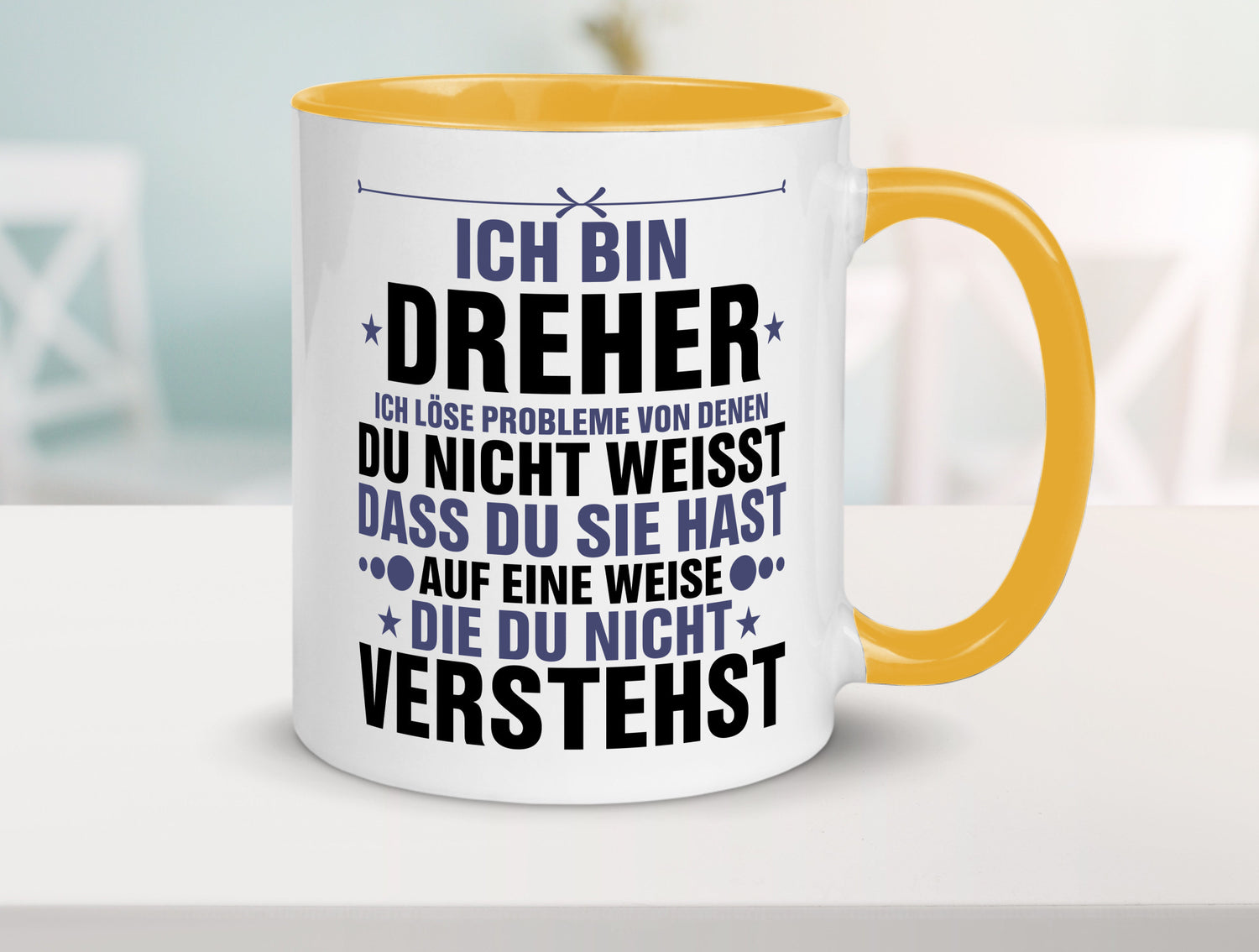 Löse Probleme: Dreher | Fräser lustiger Spruch Geschenk Humor Geschenkidee Tasse