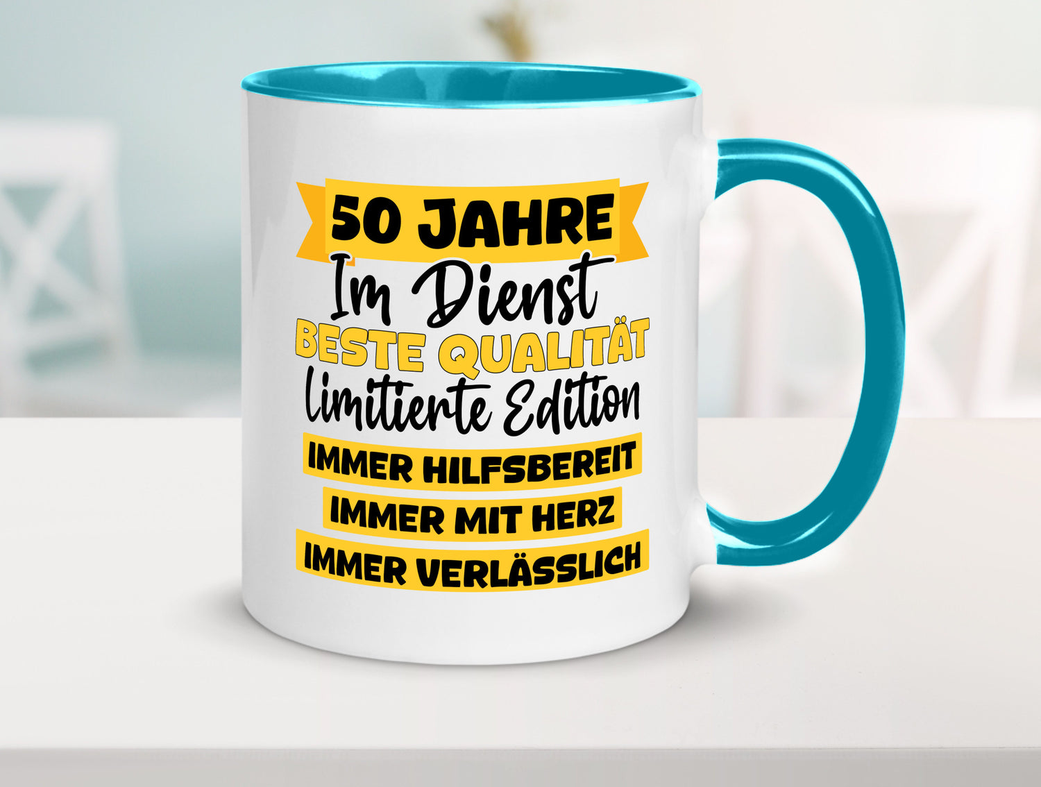 50 Jahre im Dienst | Jubiläum Arbeit v8 lustiger Spruch Geschenk Kollegen Büro