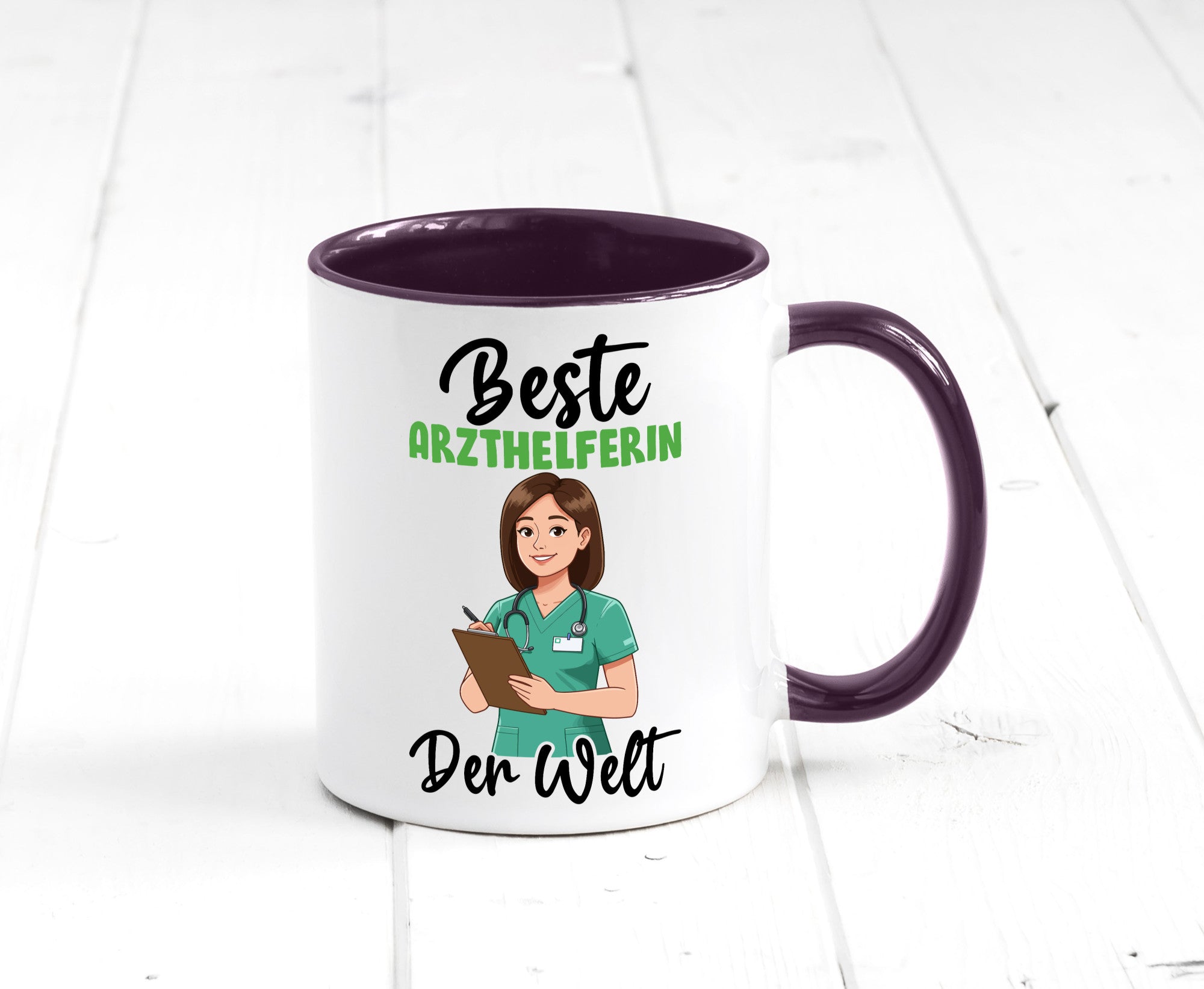 Beste Arzthelferin | Fachangestellte Medizin v2 Geschenkidee Humor Tasse