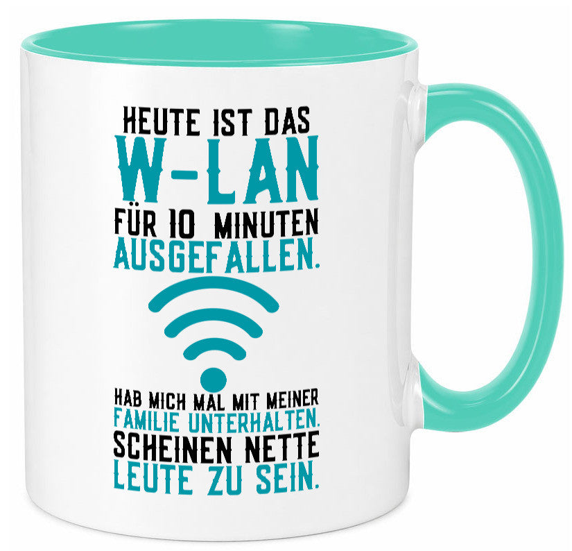 10 Minuten W-Lan Ausfall | Nerd Computer PC Gamer lustig Humor Geschenkidee Tasse