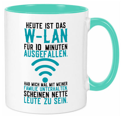10 Minuten W-Lan Ausfall | Nerd Computer PC Gamer lustig Humor Geschenkidee Tasse