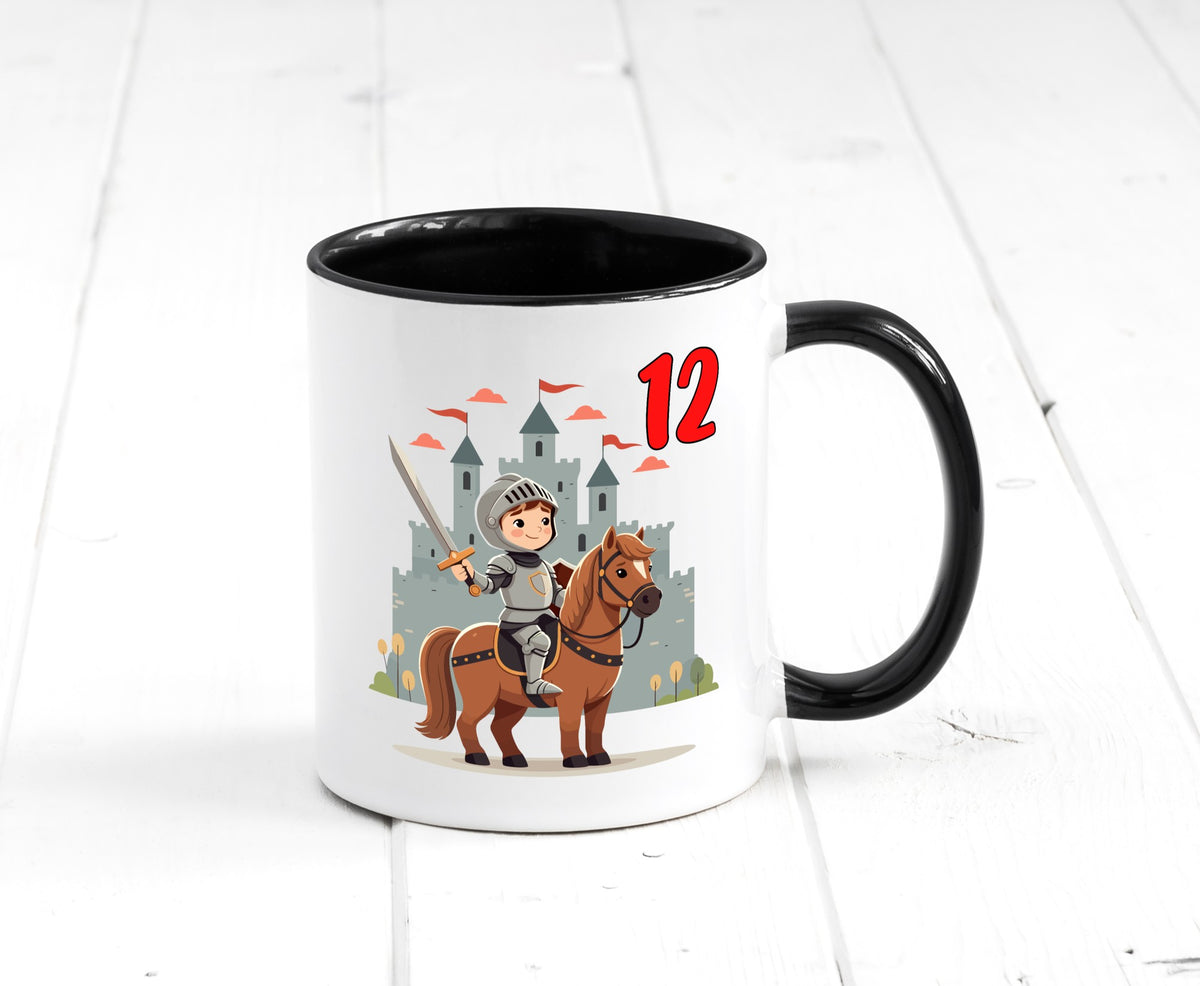 12. Geburtstag | 12 Jahre Ritter Junge Schloss lustiger Spruch Geschenk Tasse