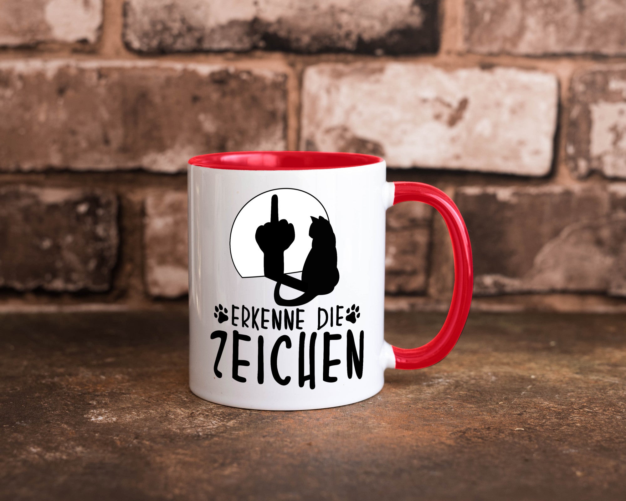 Erkenne die Zeichen | Katze Humor Tierliebhaber Geschenkidee Tasse