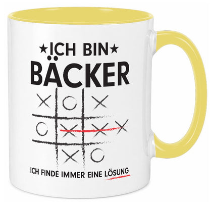 Lösung Finden: Bäcker | Bäckerei Backen Humor Geschenkidee Tasse