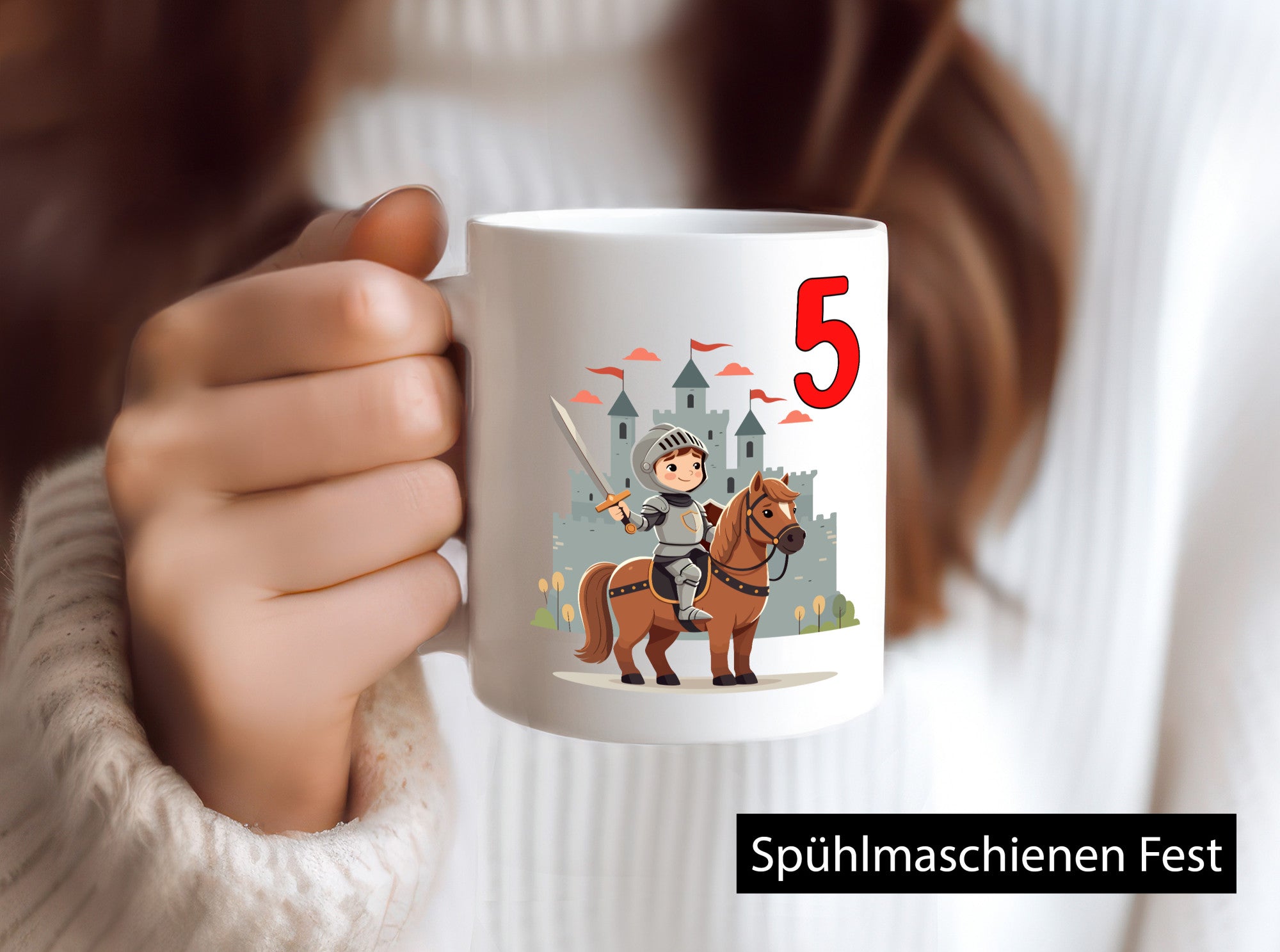 5. Geburtstag | 5 Jahre Ritter Junge Schloss lustiger Spruch Geschenk