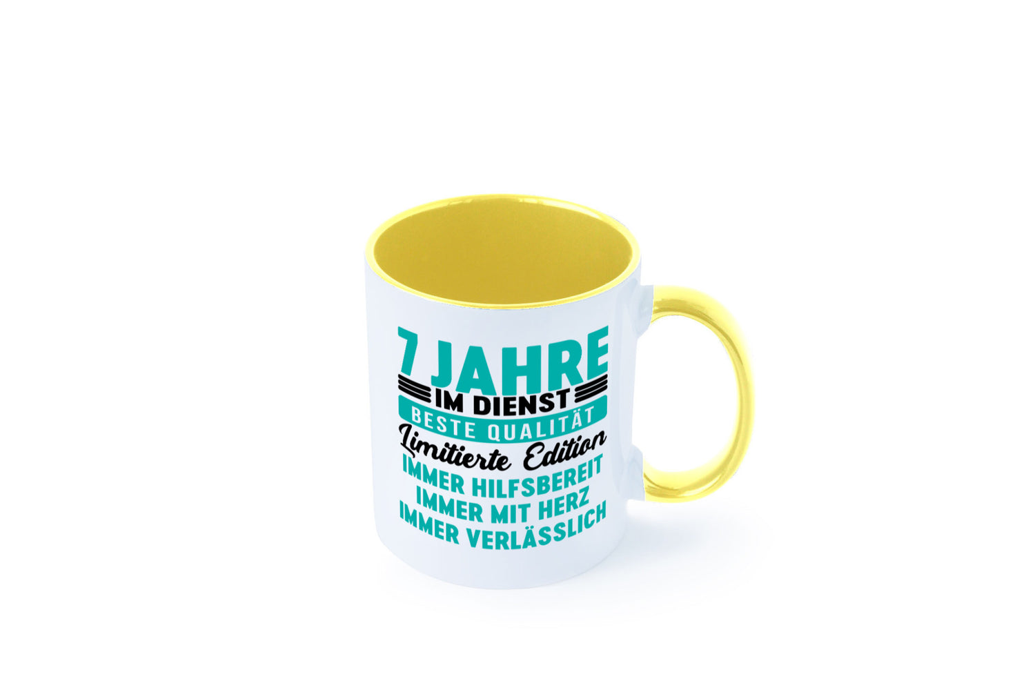 7 Jahre im Dienst | Jubiläum Arbeit v5 Humor Kollegen Büro Geschenkidee Tasse
