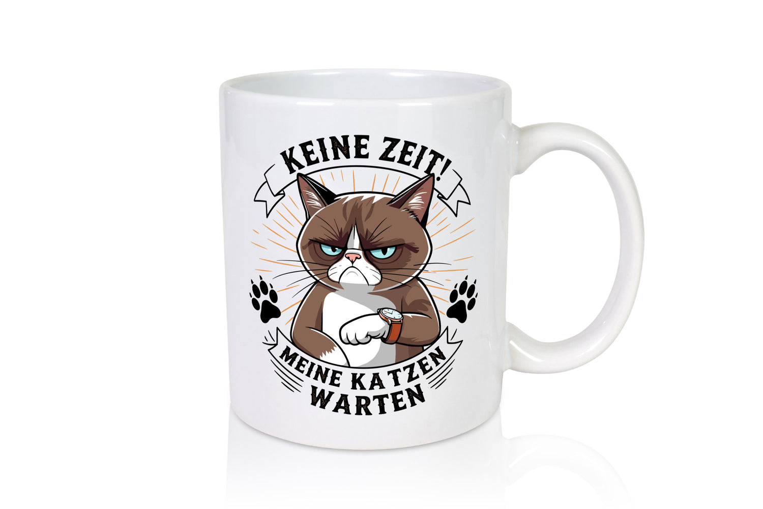 Keine Zeit meine Katzen Warten | Schwarze Katze Geschenkidee Tierliebhaber