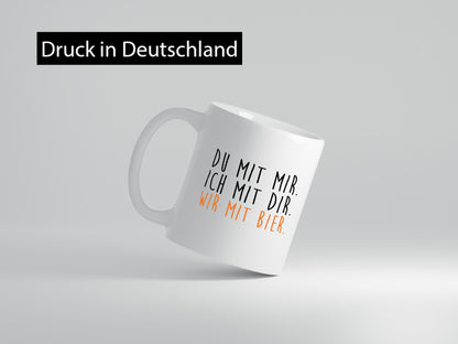 Wir mit Bier | Bierliebhaber Biertrinker Freunde Pils Geschenk Humor