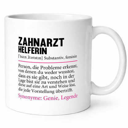 Zahnarzthelferin | Zahnmedizin Humor lustiger Spruch Geschenk Geschenkidee Tasse